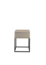 Nachtkommode >Marle< 1 Schublade, Farbe Kaschmir, Holzwerkstoff - 40x52x38,5cm (BxHxT)