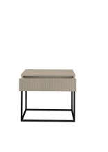 Nachtkommode >Marle< große Schublade, Farbe Kaschmir, Holzwerkstoff - 60x51,7x38,5 (BxHxT)