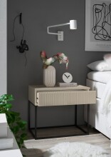 Nachtkommode >Marle< große Schublade, Farbe Kaschmir, Holzwerkstoff - 60x51,7x38,5 (BxHxT)