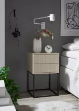 Nachtkommode >Marle< 2 Schubladen, Farbe Kaschmir,...