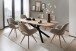 Drehstuhl >ASELLA< in cappuccino, Stoffmix Fantasy/ Arizona - 56x86x64cm (BxHxT)