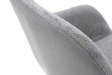 Drehstuhl >ASELLA< in Lichtgrau, Stoffmix Fantasy/ Arizona - 56x86x64cm (BxHxT)