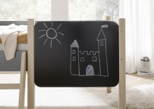 Hausbett >Kiama< mit Rollrost, Weiß, Petrol, Schwarz, Kiefer - 123x165x210 (BxHxT)