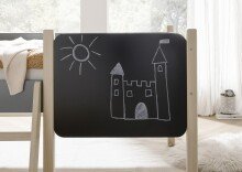 Hausbett >Kiama< mit Rollrost, Weiß, Petrol, Schwarz, Kiefer - 123x165x210 (BxHxT)