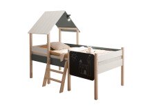 Hausbett >Kiama< mit Rollrost, Weiß, Petrol,...