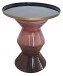 Beistelltisch >1172< mit Ablage, in Rot, Glas - 53x50cm (HxD)