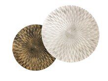 Beistelltisch >1127< (2er Set) in Silber / Gold, Aluminiumguss - 54x45cm (HxD)