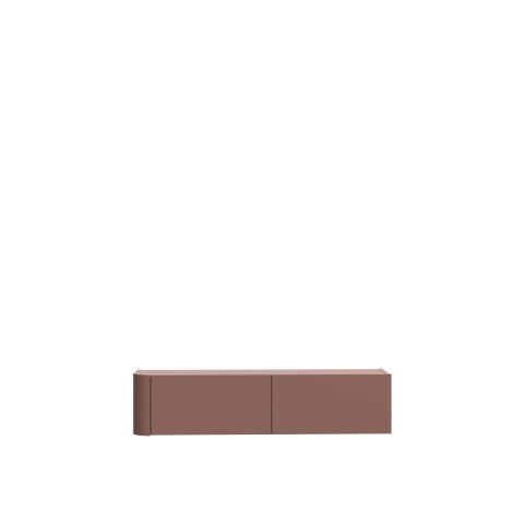 Hängeschrank >BREATHTAKER< 2 Klappen, 2 Fächer, Terrakottafarbig - 128,6x30,1x34cm (BxHxT)
