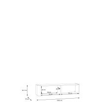 Hängeschrank >BREATHTAKER< 2 Klappen, 2 Fächer, Terrakottafarbig - 128,6x30,1x34cm (BxHxT)