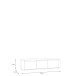 Lowboard >BREATHTAKER< 3 Türen, in Sandfarbig - 168x41,5x41,3cm (BxHxT)