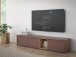 Lowboard >BREATHTAKER< 3 Klappen, terrakottafarbig / Eiche Dekor - 215x41,5x41,3 (BxHxT)