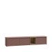 Lowboard >BREATHTAKER< 3 Klappen, terrakottafarbig / Eiche Dekor - 215x41,5x41,3 (BxHxT)