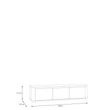 Lowboard >BREATHTAKER< 3 Türen, soft-close, Cabezone Eiche Dekor - 168x41,5x41,3cm (BxHxT)