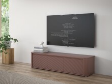 Lowboard >BREATHTAKER< 3 Türen, soft-close, terrakottafarbig - 168x41,5x41,3cm (BxHxT)