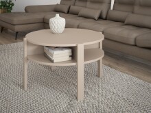 Couchtisch >BREATHTAKER< rund, 4 Fächer,...