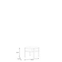 Couchtisch >BREATHTAKER< rund, 4 Fächer, Ablage, sandfarbig - 45,5x74,4cm (HxD)