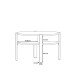 Couchtisch >BREATHTAKER< rund, 4 Fächer, Ablage, sandfarbig - 45,5x74,4cm (HxD)