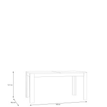 Kulissen-Esstisch >BREATHTAKER< ausziehbar 206,6cm, Mauvella Eiche Dekor - 160/206,6x72,7x90,4 (BxHxT)