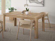 Kulissen-Esstisch >BREATHTAKER< ausziehbar 206,6cm, Mauvella Eiche Dekor - 160/206,6x72,7x90,4 (BxHxT)