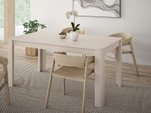 Kulissen-Esstisch >BREATHTAKER< ausziehbar bis 206,6cm, sandfarbig - 160/206,6x72,7x90,4cm (BxHxT)