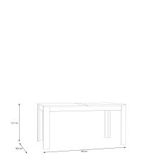 Kulissen-Esstisch >BREATHTAKER< ausziehbar bis 206,6cm, sandfarbig - 160/206,6x72,7x90,4cm (BxHxT)