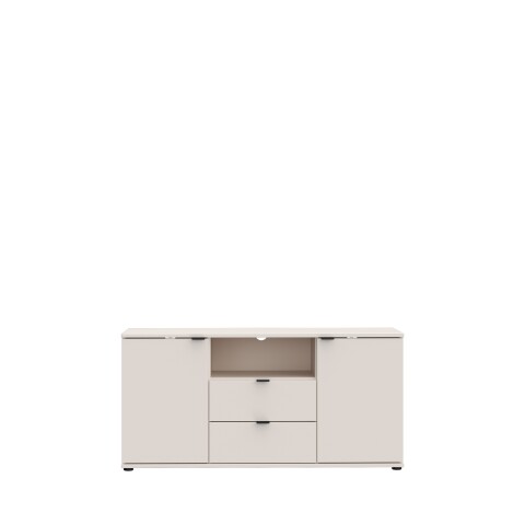 TV-Schrank >GANYMEDE< 2 Türem, 2 Schübe, sandfarbig - 129,8x63,1x41,3cm (BxHxT)