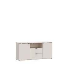 TV-Schrank >GANYMEDE< 2 Türem, 2 Schübe, sandfarbig - 129,8x63,1x41,3cm (BxHxT)