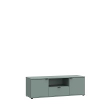 Lowboard >GANYMEDE< 2 Türen, 1 Schublade, 1 Fach, salbeifarbig - 129,8x43,9x41,3cm (BxHxT)