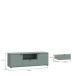 Lowboard >GANYMEDE< 2 Türen, 1 Schublade, 1 Fach, salbeifarbig - 129,8x43,9x41,3cm (BxHxT)