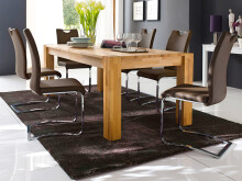 Esszimmerstuhl >Yanielle I< (4er Set) in Braun aus Metall - 43x100x57cm (BxHxT)