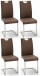 Esszimmerstuhl >Yanielle I< (4er Set) in Braun aus Metall - 43x100x57cm (BxHxT)