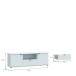 Lowboard >GANYMEDE< 2 Türen, 1 Schublade, 1 Fach, Secret grey - 129,8x43,9x41,3cm (BxHxT)