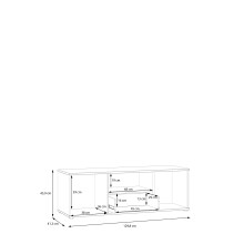 Lowboard >GANYMEDE< 2 Türen, 1 Schublade, 1 Fach, sandfarbig - 129,8x43,9x41,3cm (BxHxT)