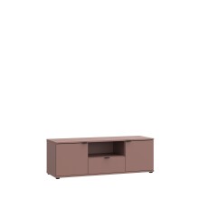 Lowboard >GANYMEDE< 2 Türen, Schublade, Fach, terrakottafarbig - 129,8x43,9x41,3cm (BxHxT)