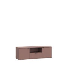 Lowboard >GANYMEDE< 2 Türen, Schublade, Fach, terrakottafarbig - 129,8x43,9x41,3cm (BxHxT)
