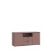 TV-Schrank >GANYMEDE< 2 Türen, 2 Schübe, Fach, terrakottafarbig - 129,8x63,1x41,3cm (BxHxT)