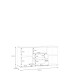 TV-Schrank >GANYMEDE< 2 Türen, 2 Schübe, Fach, terrakottafarbig - 129,8x63,1x41,3cm (BxHxT)