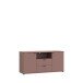 TV-Schrank >GANYMEDE< 2 Türen, 2 Schübe, Fach, terrakottafarbig - 129,8x63,1x41,3cm (BxHxT)