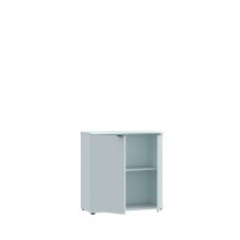 Kommode >GANYMEDE< 2 Türen, 1 Boden, in Secret grey - 80,1x82,3x34,1cm (BxHxT)