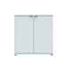 Kommode >GANYMEDE< 2 Türen, 1 Boden, in Secret grey - 80,1x82,3x34,1cm (BxHxT)
