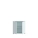 Kommode >GANYMEDE< 2 Türen, 1 Boden, in Secret grey - 80,1x82,3x34,1cm (BxHxT)