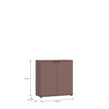 Kommode >GANYMEDE< 2 Türen, 1 Boden, terrakottafarbig - 80,1x82,3x34,1cm (BxHxT)