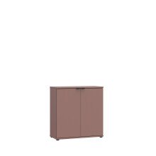 Kommode >GANYMEDE< 2 Türen, 1 Boden, terrakottafarbig - 80,1x82,3x34,1cm (BxHxT)