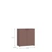 Kommode >GANYMEDE< 2 Türen, 1 Boden, terrakottafarbig - 80,1x82,3x34,1cm (BxHxT)