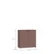 Kommode >GANYMEDE< 2 Türen, 1 Boden, terrakottafarbig - 80,1x82,3x34,1cm (BxHxT)
