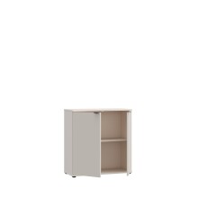 Kommode >GANYMEDE< 2 Türen, 1 Boden, in sandfarbig - 80,1x82,3x34,1cm (BxHxT)