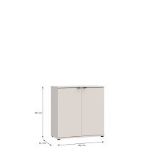 Kommode >GANYMEDE< 2 Türen, 1 Boden, in sandfarbig - 80,1x82,3x34,1cm (BxHxT)