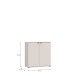 Kommode >GANYMEDE< 2 Türen, 1 Boden, in sandfarbig - 80,1x82,3x34,1cm (BxHxT)