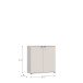 Kommode >GANYMEDE< 2 Türen, 1 Boden, in sandfarbig - 80,1x82,3x34,1cm (BxHxT)