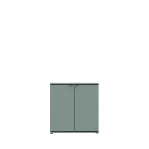 Kommode >GANYMEDE< 2 Türen, 1 Boden, in Salbei - 80,1x82,3x34,1cm (BxHxT)